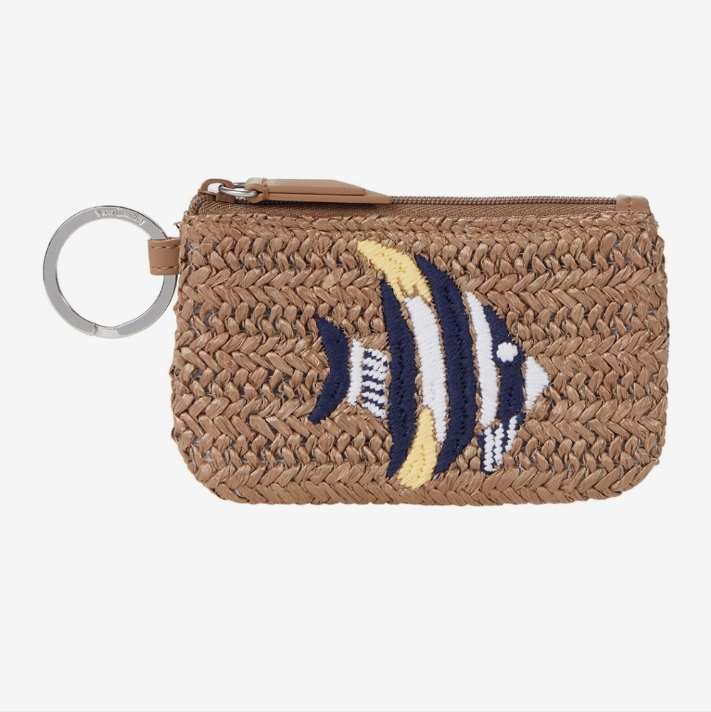 Vera Bradley Warm Stone Zip ID Case Angelfish Limited Edition Retired